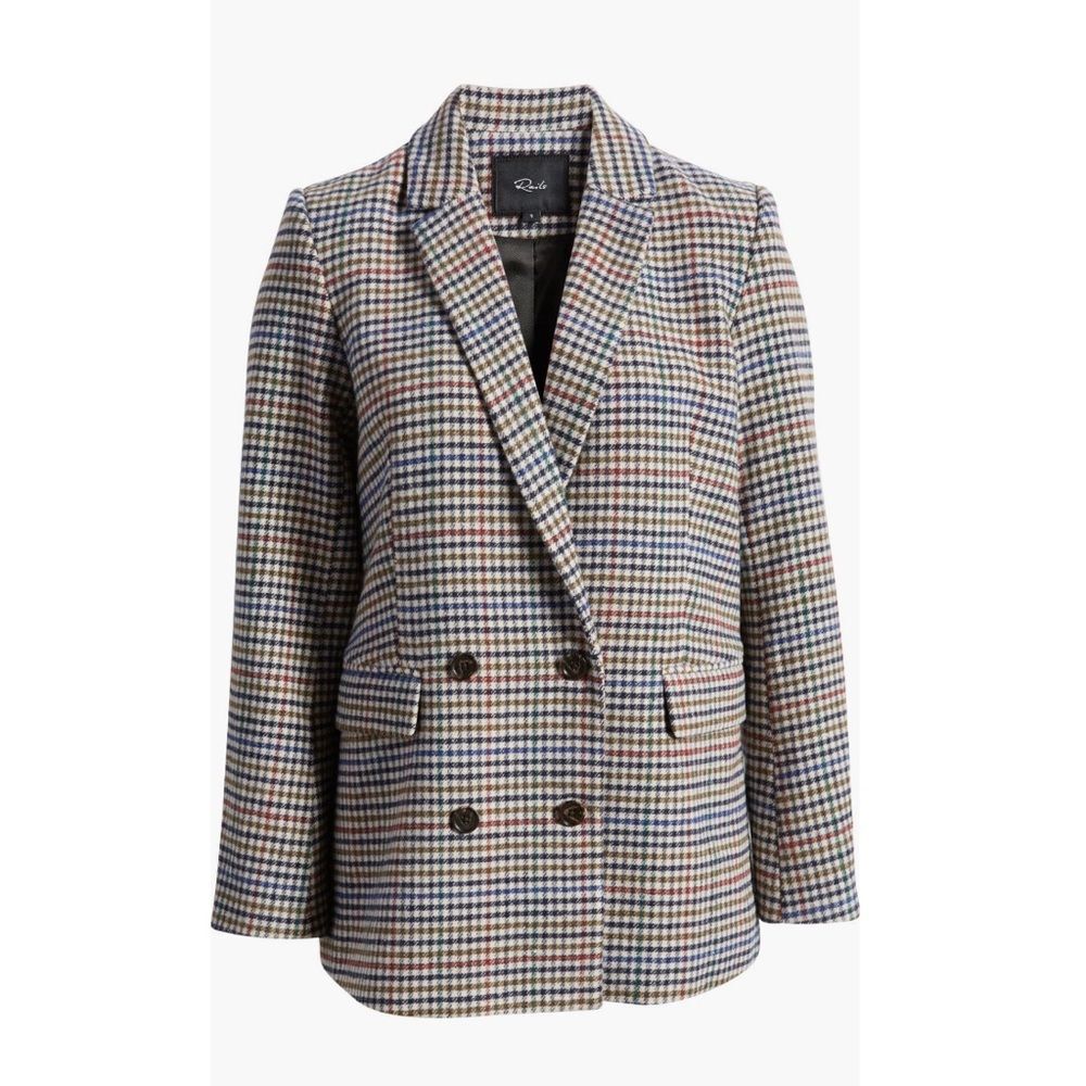 Rails Jac Double Breasted Blazer, Houndstooth Cardinal Pine, NWT, Size M - Picture 3 of 12